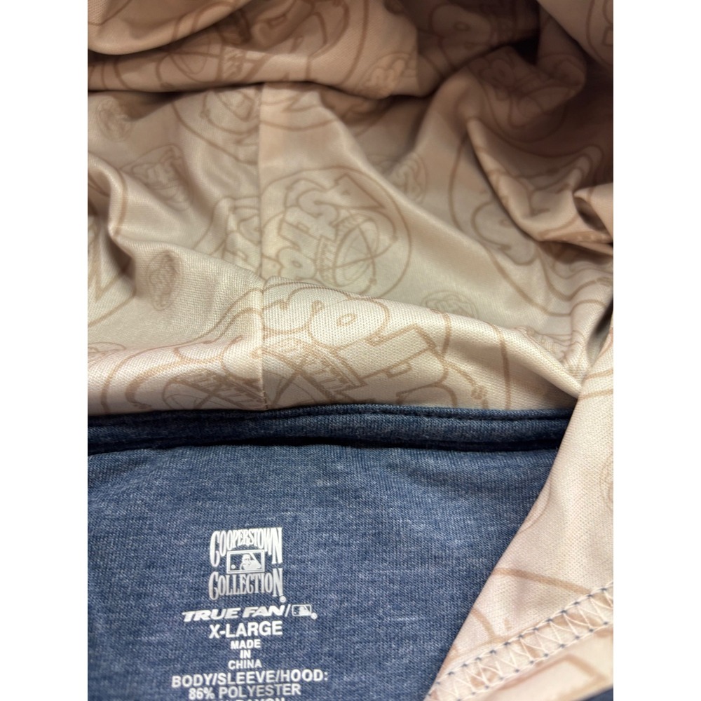 Cooperstown Collection Houston Astros Blue Henley Hoodie Mens XL NWT MLB Retro - Picture 4 of 6